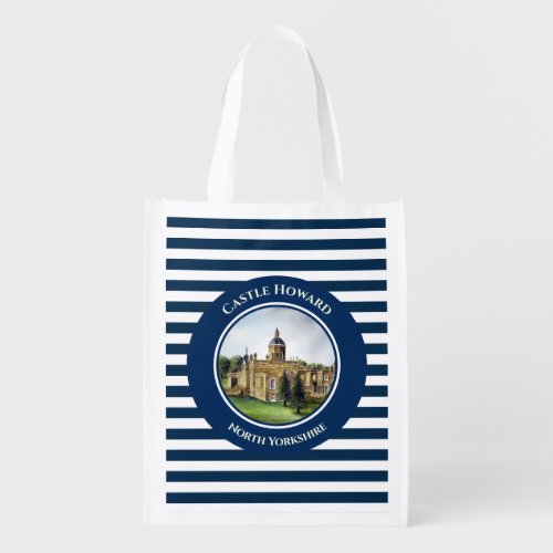 Castle Howard North Yorkshire Watercolor Painting Grocery Bag