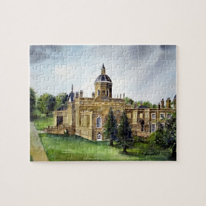 Castle Howard North Yorkshire Watercolor Painting Jigsaw Puzzle Zazzle Com