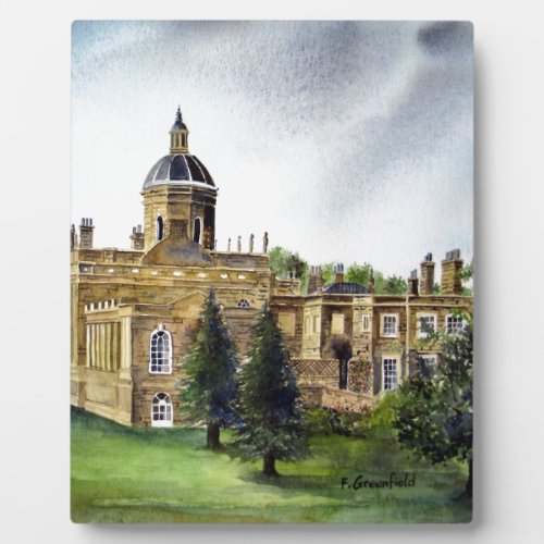 Castle Howard North Yorkshire Watercolor Painting Plaque