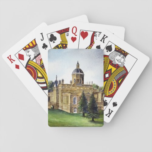 Castle Howard North Yorkshire Watercolor Painting Poker Cards