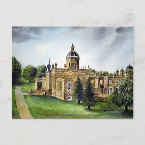 Castle Howard North Yorkshire Watercolor Painting Postcard