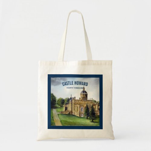 Castle Howard North Yorkshire Watercolor Painting Tote Bag