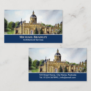 Castle Howard York England Watercolor Landscape Bu Business Card