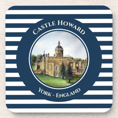 Castle Howard York England Watercolor Painting Beverage Coaster