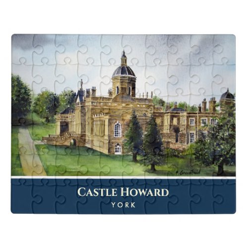 Castle Howard York England Watercolor Painting Jigsaw Puzzle