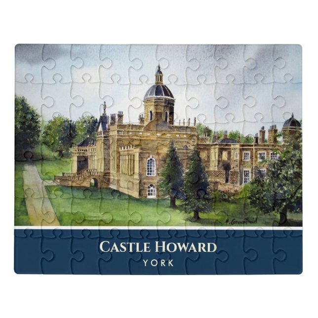 Castle Howard York England Watercolor Painting Jigsaw Puzzle (Puzzle Horizontal)