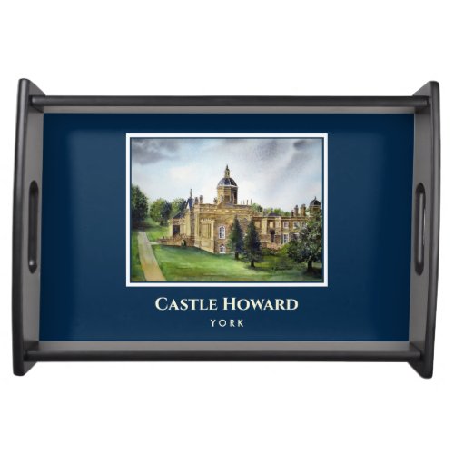 Castle Howard York England Watercolor Painting Serving Tray