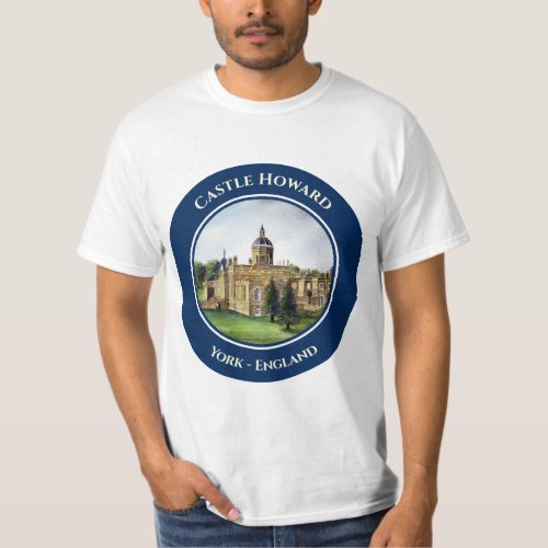 Castle Howard York England Watercolor Painting T_Shirt