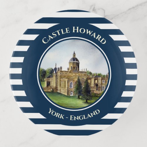 Castle Howard York England Watercolor Painting Trinket Tray