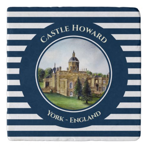 Castle Howard York England Watercolor Painting Trivet
