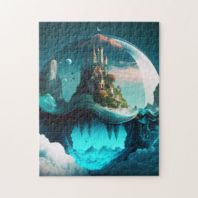 Castle In Crystal Ball Jigsaw Puzzle (Vertical)