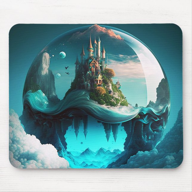 Castle In Crystal Ball Mouse Pad (Front)
