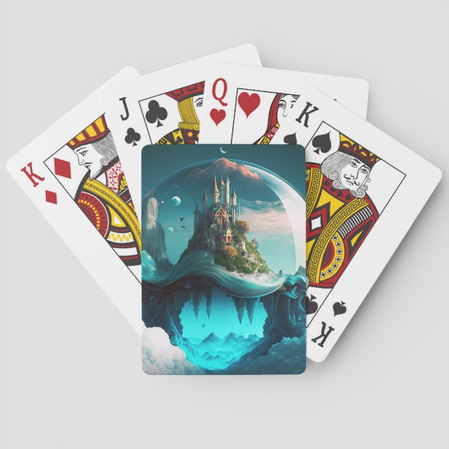 Castle In Crystal Ball Poker Cards (Back)