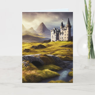 CASTLE IN SCOTLAND ART BIRTHDAY CARDS