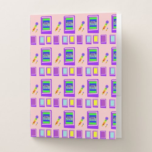 Castle in Space on Pink Pocket Folders