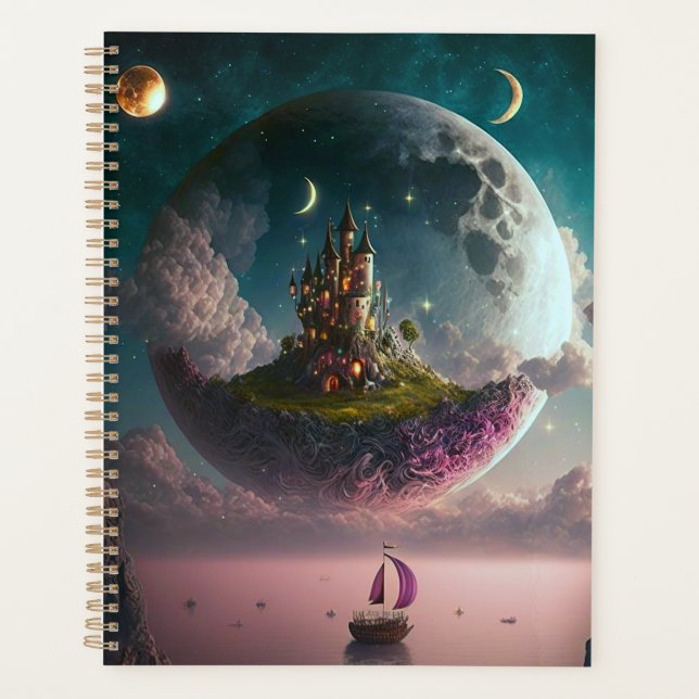 Castle In The Moon Fantasy Art Planner (Front)