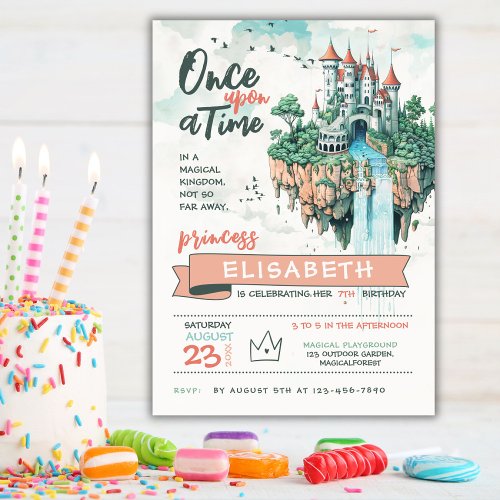 Castle in the Sky Birthday Party Invitation