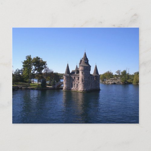 Castle in water postcard