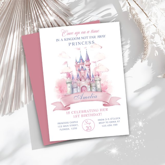 Castle Kingdom Princess Birthday Party Invitation (Creator Uploaded)