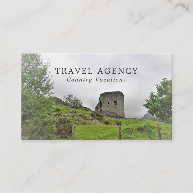Castle Landscape, Travel Agent Business Card (Front)