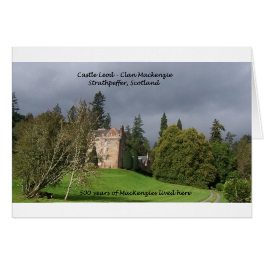 CASTLE LEOD - Scotland MacKenzie Clan Cards (Front Horizontal)