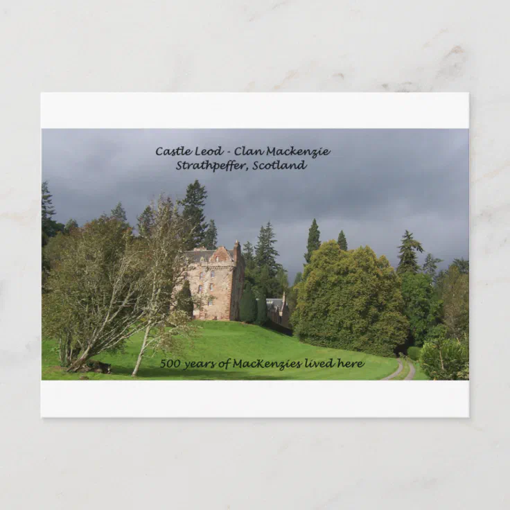 CASTLE LEOD - Scotland MacKenzie Clan Postcard | Zazzle