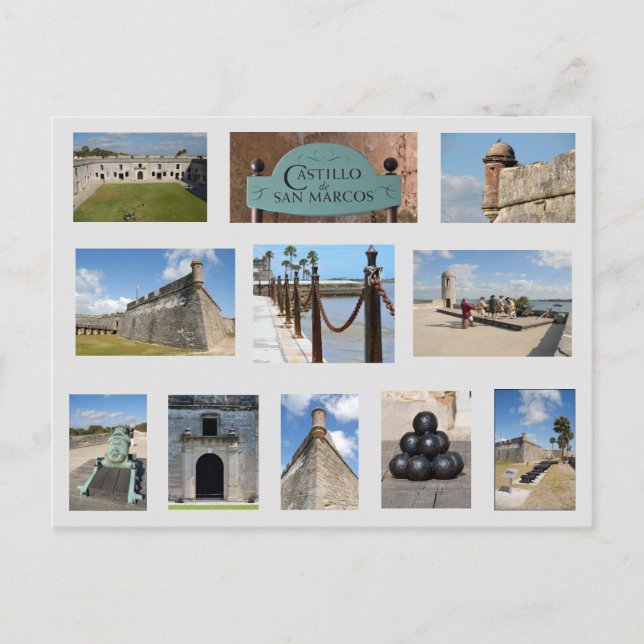 Castle of San Marcos Postcard St. Augustine, Fl. (Front)