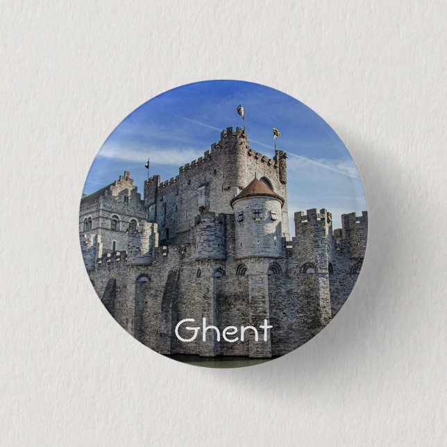 Castle of the Counts in Ghent Button (Front)