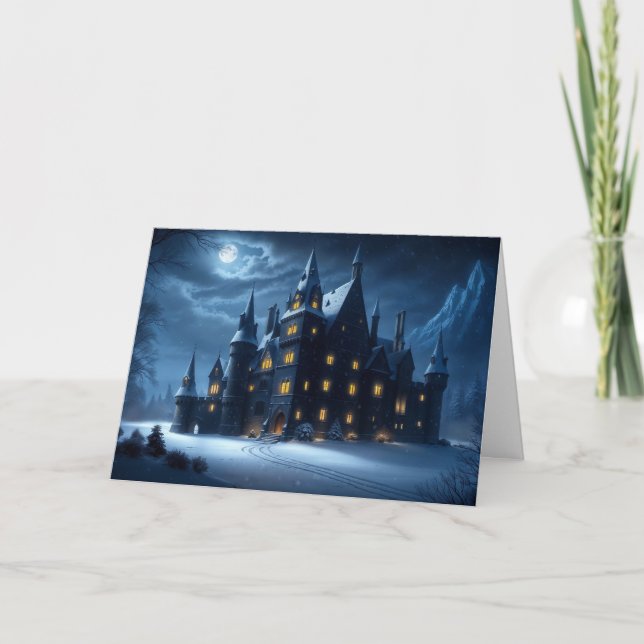 Castle of the Hollow Cold Night Holiday Card (Front)