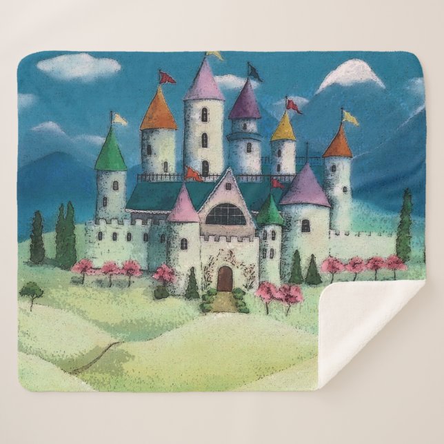 Castle of the Princesses Sherpa Blanket (Front (Horizontal))