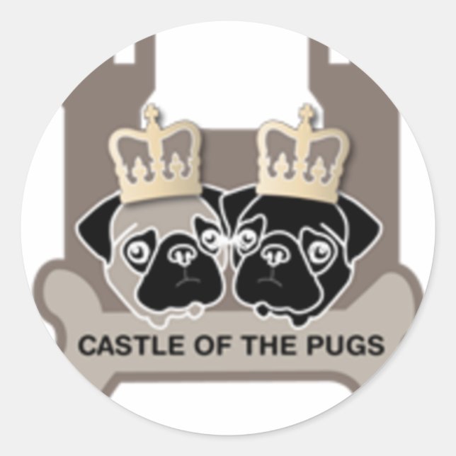 castle of the pugs sticker transparent (Front)