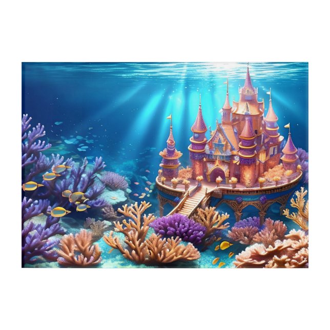 Castle of the Underwater Realm Acrylic Print (Front)