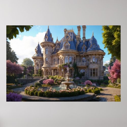 Castle of Victorian Splendor Poster