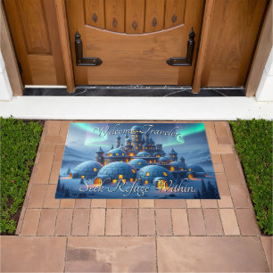 Castle of Winter Hearth Doormat