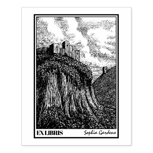 Castle on a Hill Rubber Stamp