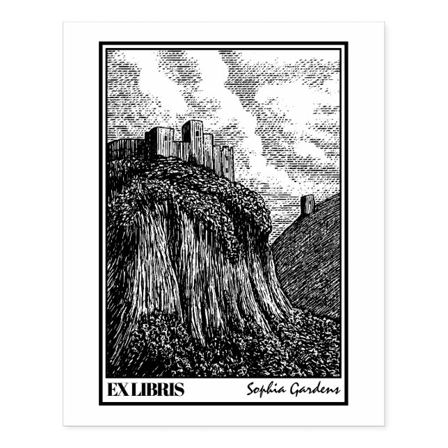 Castle on a Hill Rubber Stamp (Imprint)