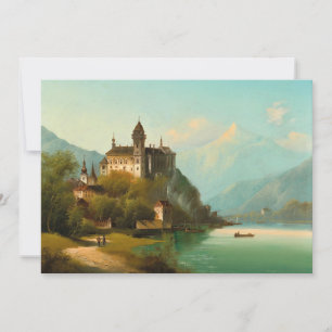 Castle on Mountain Lake Johann Wilhelm Jankowsky