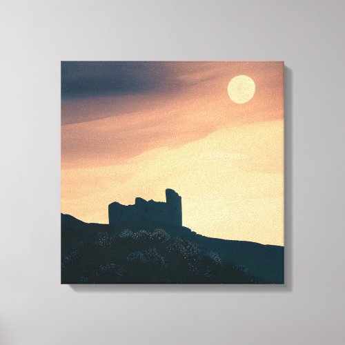 Castle on the Hillside stretched canvas print
