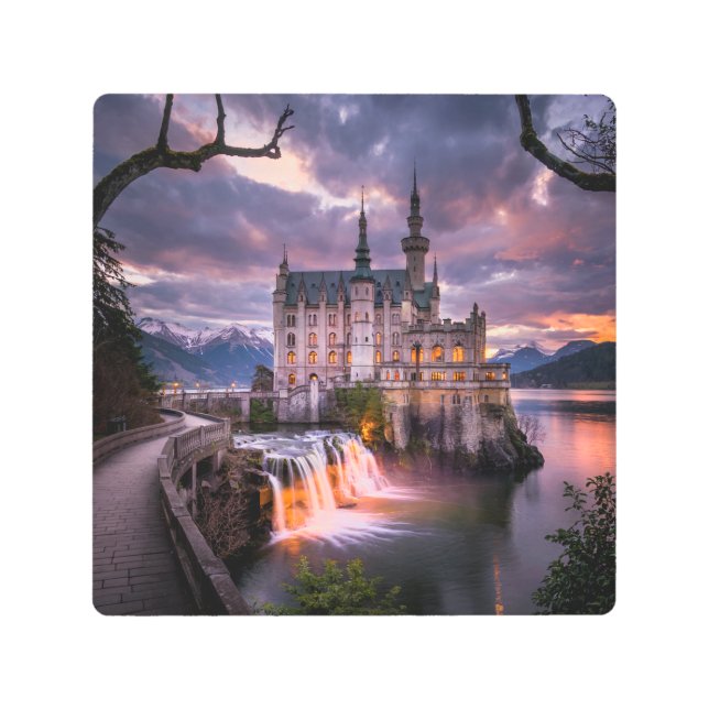 Castle On The River Metal Print (Front)