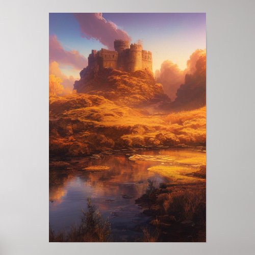 Castle on the Rocky Hill Poster