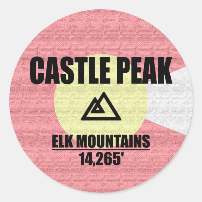 Castle Peak Classic Round Sticker (Front)