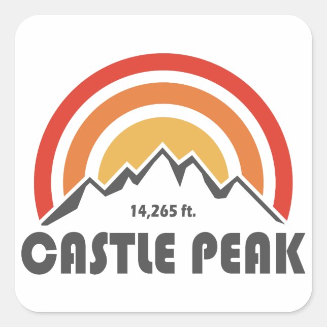 Castle Peak Square Sticker (Front)