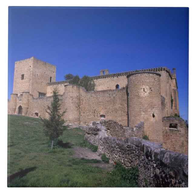 Castle Pedraza, Castile Leon, Spain Ceramic Tile (Front)