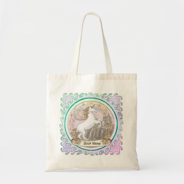 Castle Pegasus Unicorn  Tote Bag (Front)