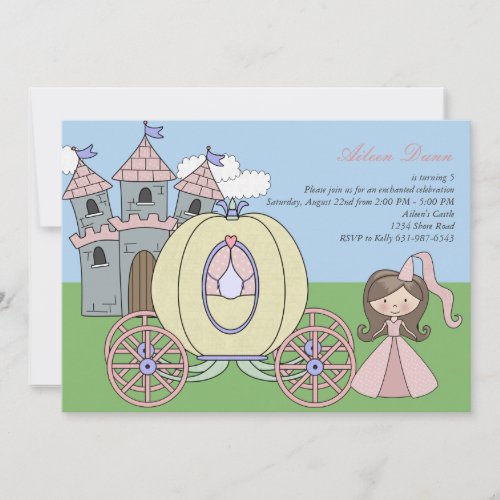 Castle Princess Birthday Party Invitation