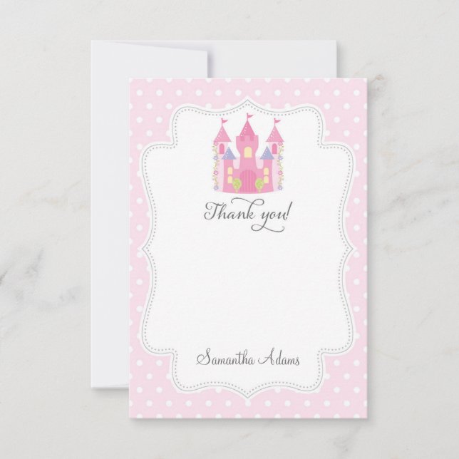 Castle Princess Thank You Card (Front)