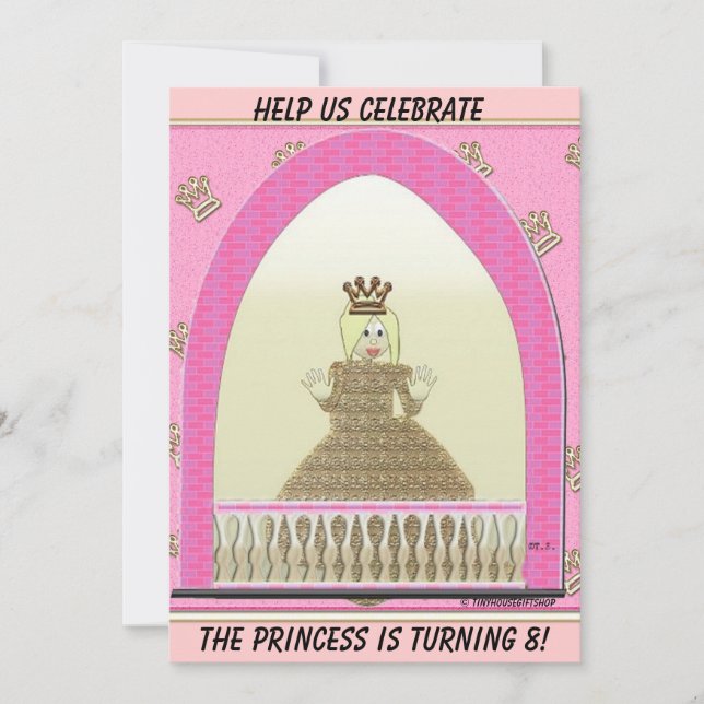 Castle Queen Birthday Invitation (Front)