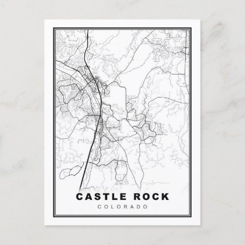 Castle Rock Map Postcard