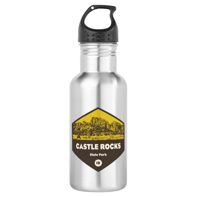 Castle Rocks State Park Idaho Stainless Steel Water Bottle (Front)