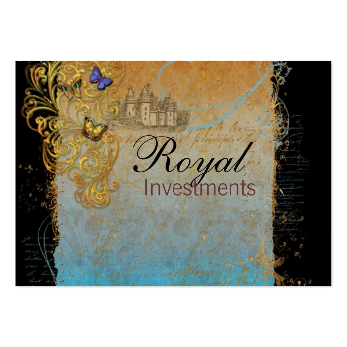 Castle Royal French Scrolls Business Cards